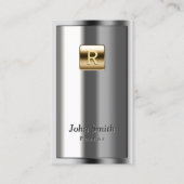 金ゴールドロゴメタリック牧師の名刺 名刺 (正面)