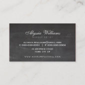 金ゴールドロゴ上品なエレガントグリッタースパークルブラック 名刺 (裏面)