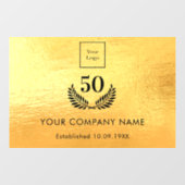 金ゴールドロゴ事業年度 ウィンドウサイン (シート)