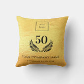 金ゴールドロゴ事業年度 クッション (裏面)