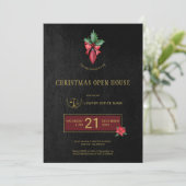 金ゴールドロゴ法律事務所クリスマスオープンハウスパーティー 招待状 (スタンド正面)