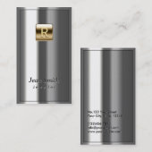 金ゴールドロゴ金属製ジュエリー名刺 名刺 (正面/裏面)