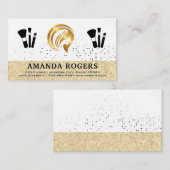 金ゴールドロゴ |メイクアップブラシ 名刺 (正面/裏面)