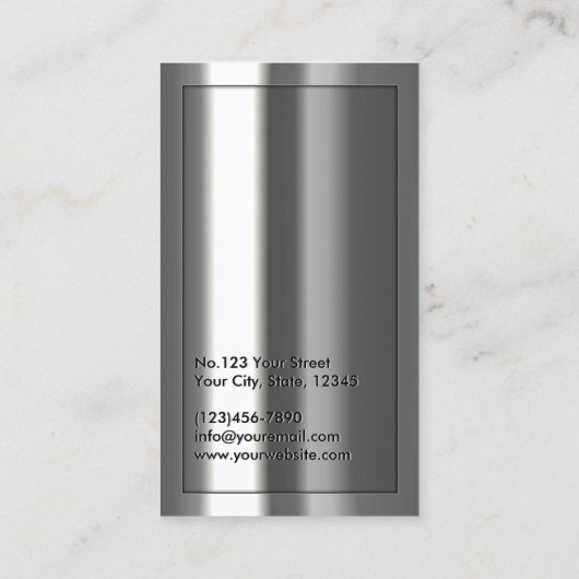 金ゴールドロゴMetallic Chauffeur名刺 名刺 (裏面)