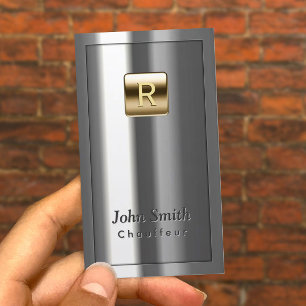 金ゴールドロゴMetallic Chauffeur名刺 名刺