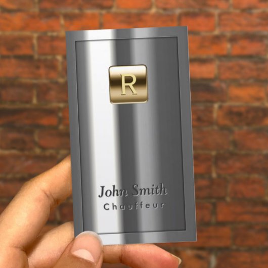 金ゴールドロゴMetallic Chauffeur名刺 名刺