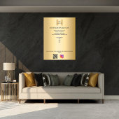 金ゴールドロゴqrコードインスタグラムカスタム文字 ポスター