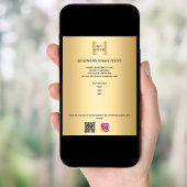 金ゴールドロゴqrコードインスタグラムカスタム文字 ポスター