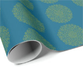 金ゴールドロゼットイードラッピング紙 | イスラム曼荼羅 ラッピングペーパー (ロールコーナー)