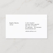 金ゴールドロゼット曼荼羅 名刺 (裏面)