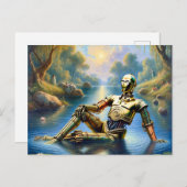 金ゴールドロボット水中オフェリア ポストカード (正面/裏面)