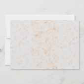 金ゴールドロマンチックフローラバプテスマサンキューカード 招待状 (裏面)