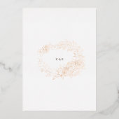 金ゴールドロマンチックフローラ結婚リース 箔招待状 (裏面)