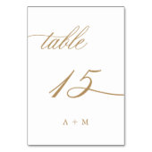 金ゴールドロマン結婚ティック書道15号 テーブルナンバー (正面)
