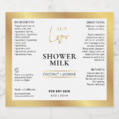 金ゴールドロモダンゴ6 OZ 8 OZコスメティックボトルラベル スパークリングワインラベル (シングルラベル)