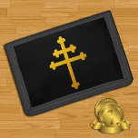 金ゴールドロレーヌクロスオンブラック/クリスチャン ナイロン三つ折りウォレット<br><div class="desc">財布:金ゴールドロレーヌクロスオンブラック</div>