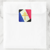 金ゴールドロレーヌフランスのクロス国旗/フランス スクエアシール (バッグ)