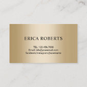 金ゴールドロングまつモダンげエクステンションLashサロン 名刺 (裏面)