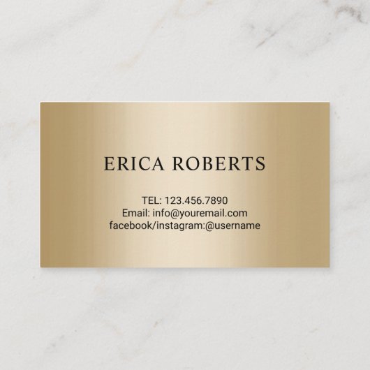 金ゴールドロングまつモダンげエクステンションLashサロン 名刺 (裏面)