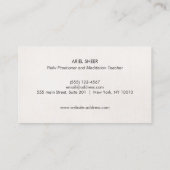 金ゴールドロータスとチャクラエナジーヒーラーとヨガ 名刺 (裏面)