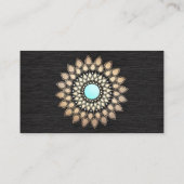 金ゴールドロータスオンウッドヨガ先生写真 名刺 (裏面)