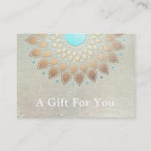 金ゴールドロータスサロンとスパギフトカード 割引カード (正面)