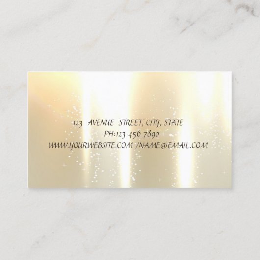 金ゴールドロータスダイヤモンド 名刺 (裏面)