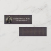 金ゴールドロータスチャクラエナジーヒーラーとヨガ スキニー名刺 (正面/裏面)