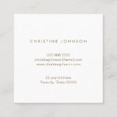 金ゴールドロータスデザイン スクエア名刺 (裏面)