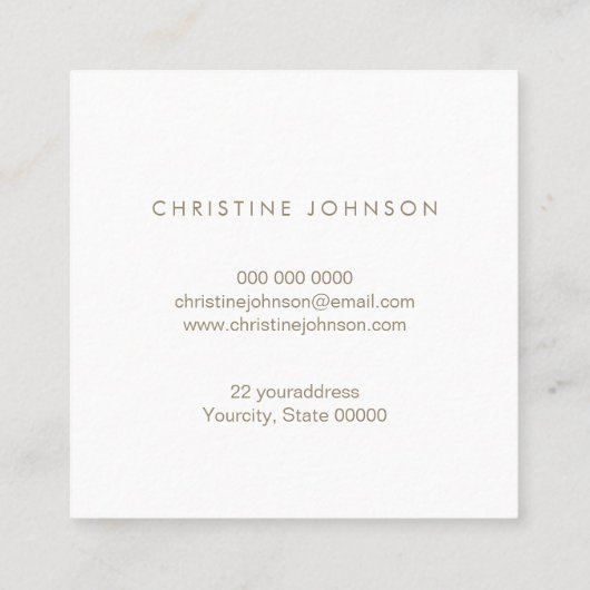 金ゴールドロータスデザイン スクエア名刺 (裏面)