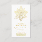 金ゴールドロータスフラエレガントワーライト名刺 名刺 (裏面)