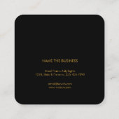 金ゴールドロータスフラワーロゴヒーリングヨガホリスティック スクエア名刺 (裏面)