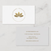 金ゴールドロータスフラワーロゴ 名刺 (正面/裏面)