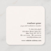 金ゴールドロータスフローラマンダラウッドナチュラルウェルネス スクエア名刺 (裏面)