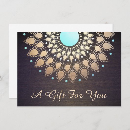 金ゴールドロータスマッサージセラピストギフト券 (正面/裏面)