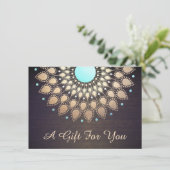 金ゴールドロータスマッサージセラピストギフト券 (スタンド正面)