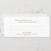 金ゴールドロータスマンダラウェルネスギフト券 (裏面)