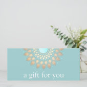 金ゴールドロータスマンダラウェルネスギフト券 (スタンド正面)