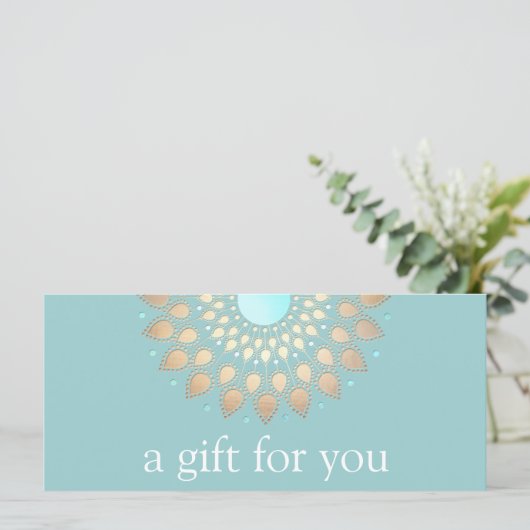 金ゴールドロータスマンダラウェルネスギフト券 (スタンド正面)