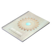 金ゴールドロータスヨガと瞑想先生ウェルネス ノートブック (左側)