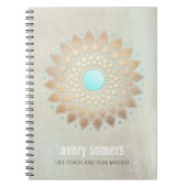 金ゴールドロータスヨガと瞑想先生ウェルネス ノートブック (正面)