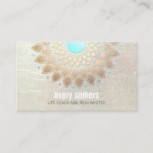 金ゴールドロータスヨガと瞑想先生ウェルネス 名刺 (正面)