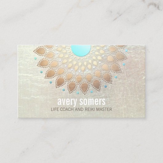 金ゴールドロータスヨガと瞑想先生ウェルネス 名刺 (正面)