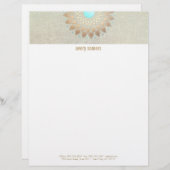 金ゴールドロータスヨガと瞑想先生健康スパ レターヘッド (正面/裏面)