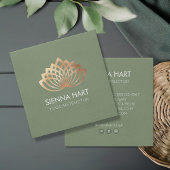 金ゴールドロータスヨガインストラクター スクエア名刺