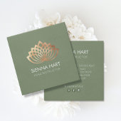 金ゴールドロータスヨガインストラクター スクエア名刺