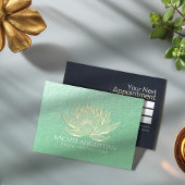 金ゴールドロータスヨガメディテーションインストラクターアポイントメント 予約カード