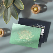 金ゴールドロータスヨガメディテーションインストラクターアポイントメント 予約カード