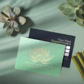 金ゴールドロータスヨガメディテーションインストラクターアポイントメント 予約カード