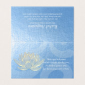 金ゴールドロータスヨガメディテーションインストラクター価格表 名刺 (外部フラット)